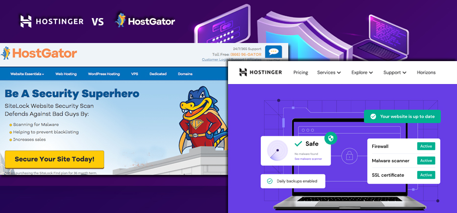Hostinger Vs. Hostgator Security